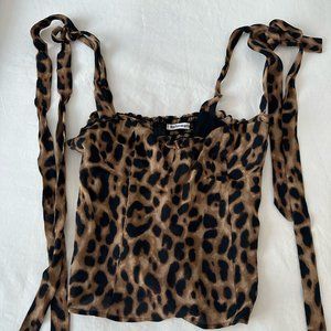 Reformation Cheetah Blouse